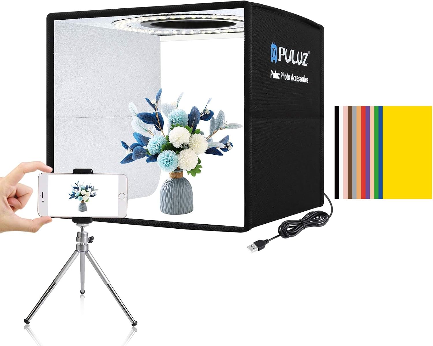 Photography Video Lighting Kit - Panel de Luz LED RGB con