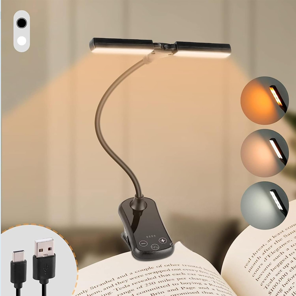 Photography Lighting Book - Luz de lectura de doble cabezal