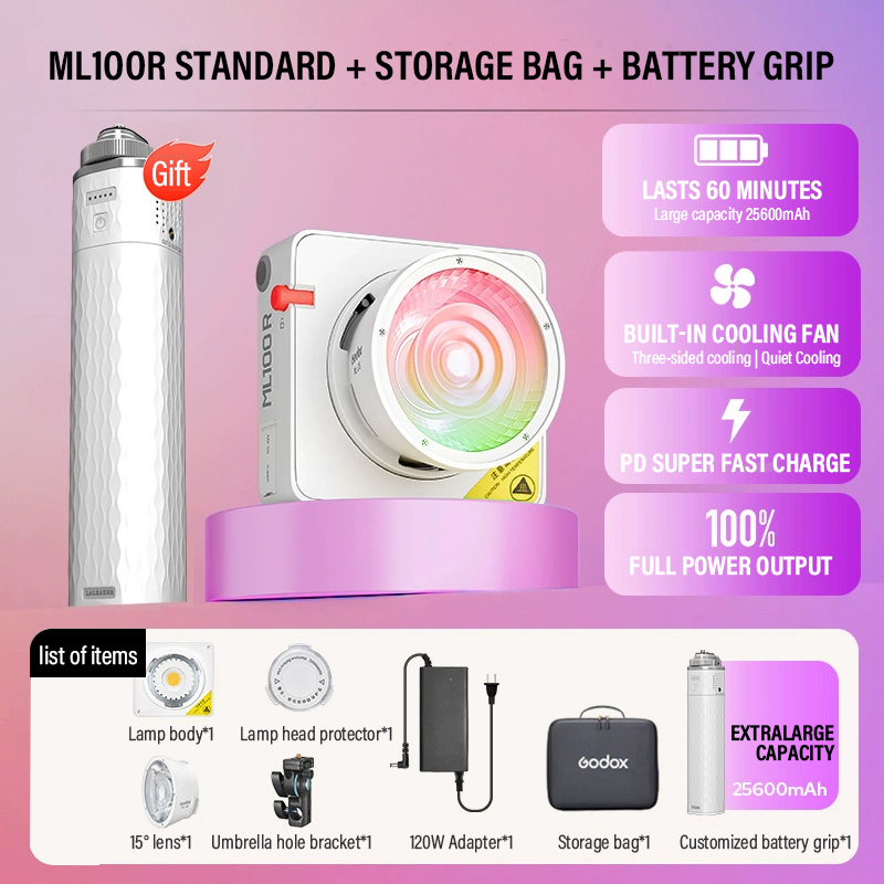 Photography Lighting Styles - Godox ML100Bi/ML100R luz LED bicolor 120W