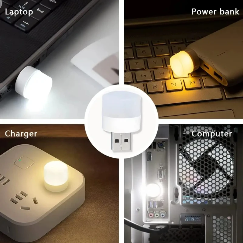 Photography Lighting Book - Mini luz nocturna USB, protección ocular