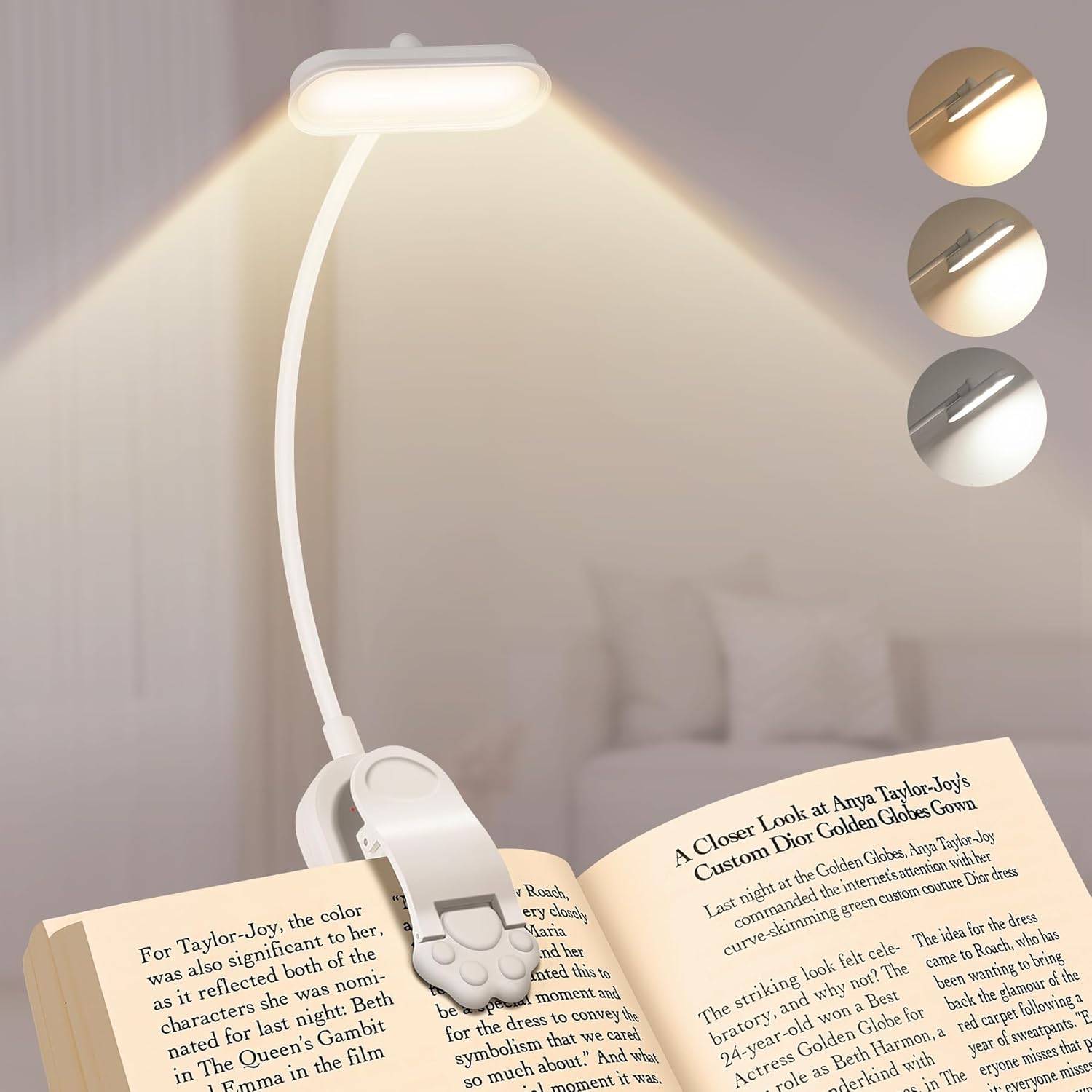Photography Lighting Book - Lámpara de Lectura LED Recargable por