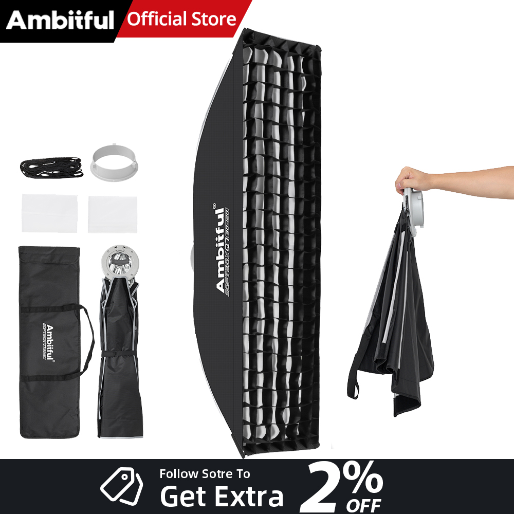 Photography Lighting Box - AMBITFUL Q7-II 30*120cm Softbox tipo strip