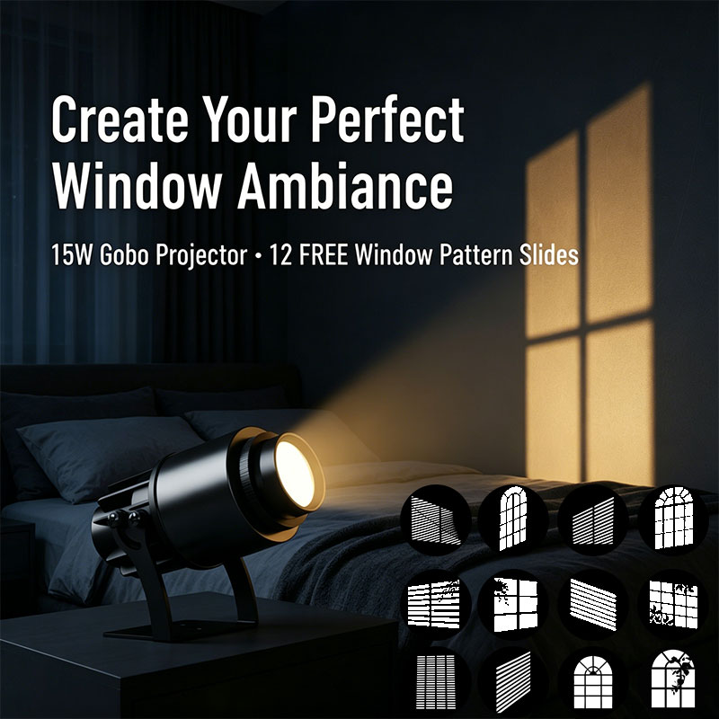 Photography Lighting No Shadows - Proyector de Luz Gobo para Ventana,