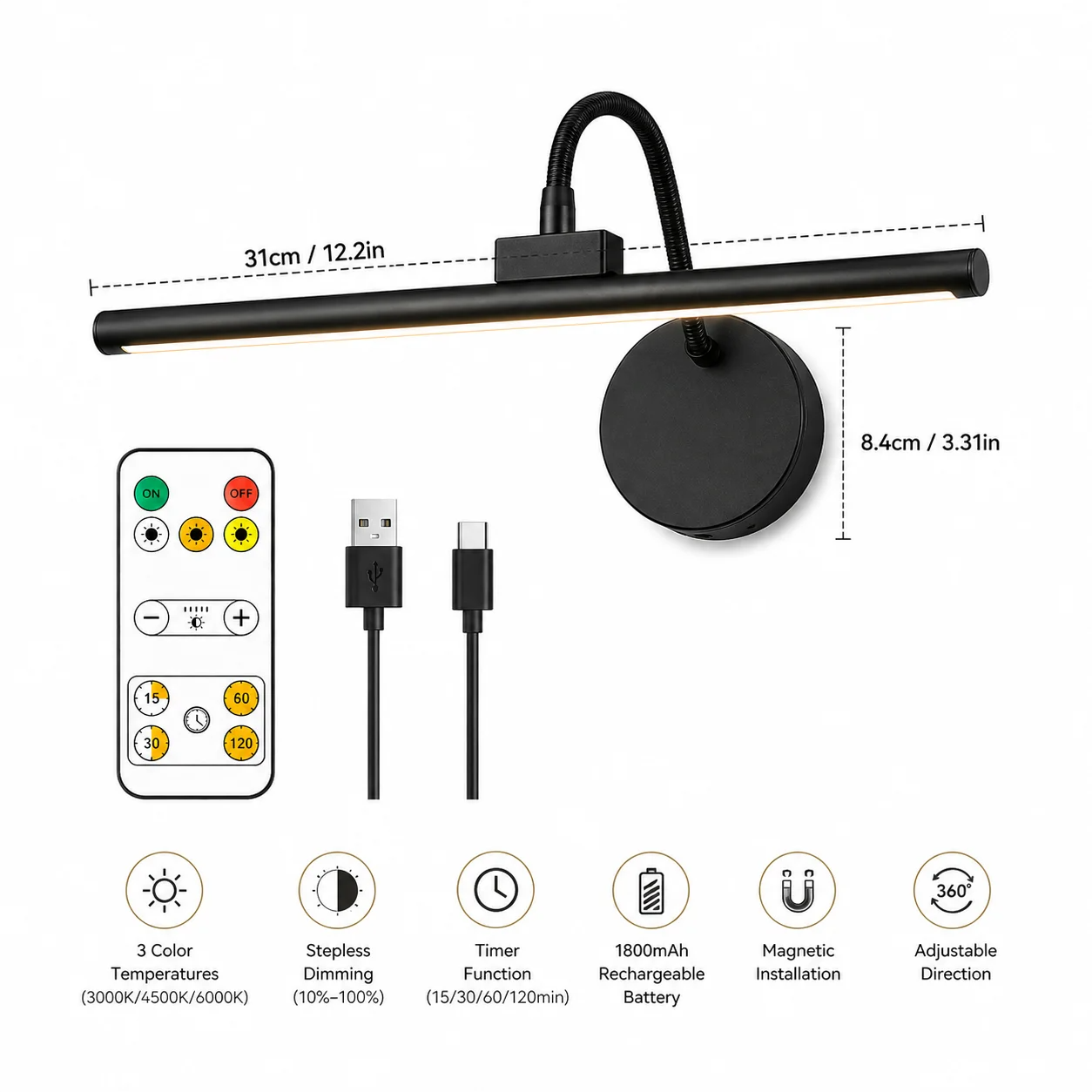 Lámpara LED Inalámbrica para C - Photography Lighting Wall reseña y precio