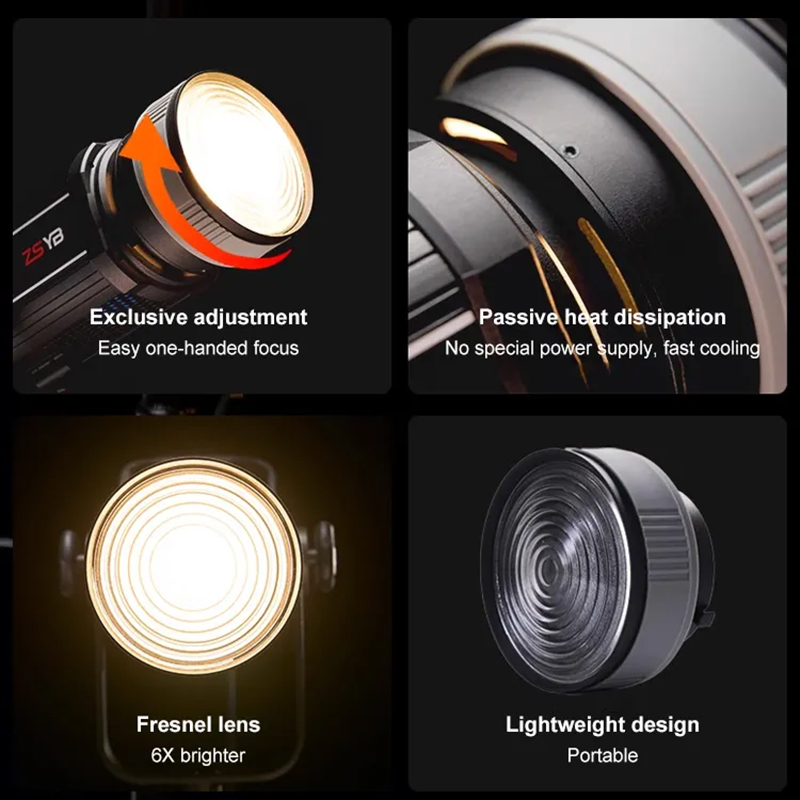 Lente Fresnel con Enfoque Ajus - Photography Lighting Box reseña y precio