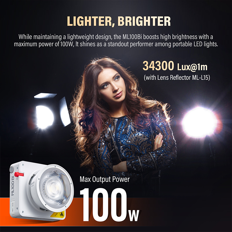 Godox ML100Bi/ML100R luz LED b - Photography Lighting Styles reseña y precio