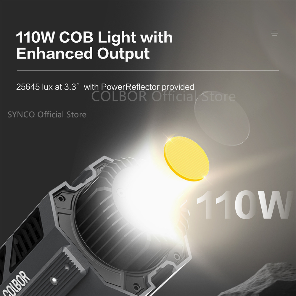 COLBOR-Lámpara de luz Led COB  - Photography Lighting Youtube reseña y precio
