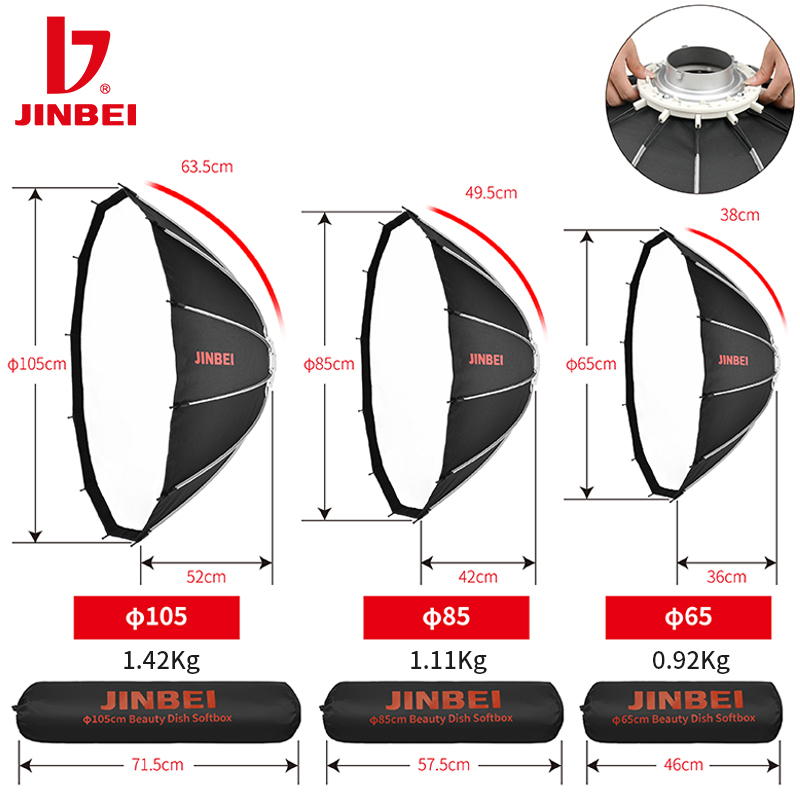 JINBEI 65 - Kit de Iluminación - Photography Lighting Box reseña y precio