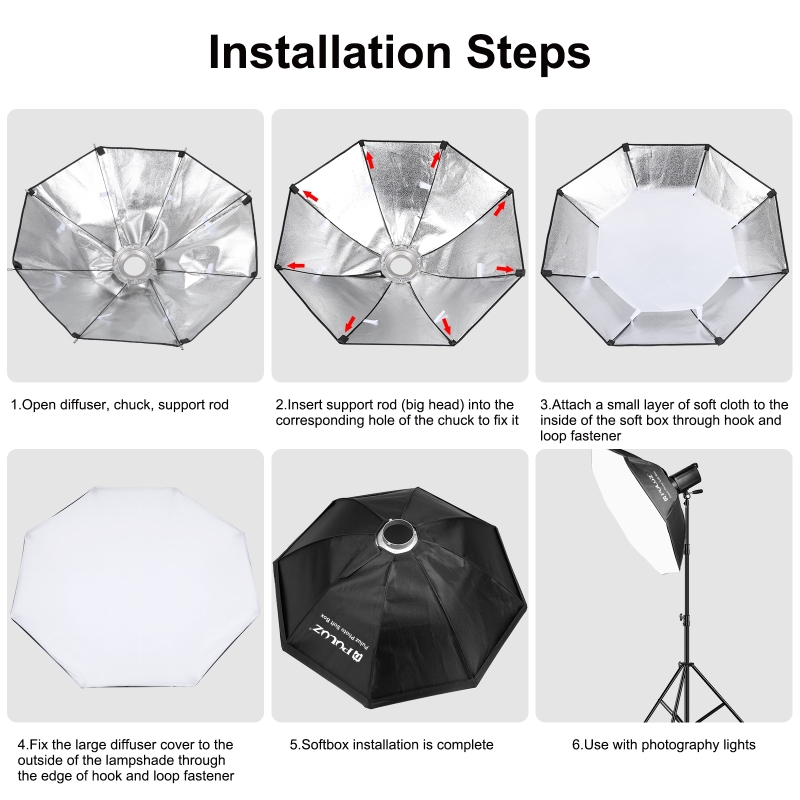 PULUZ-Caja difusora octagonal  - Photography Lighting Box reseña y precio