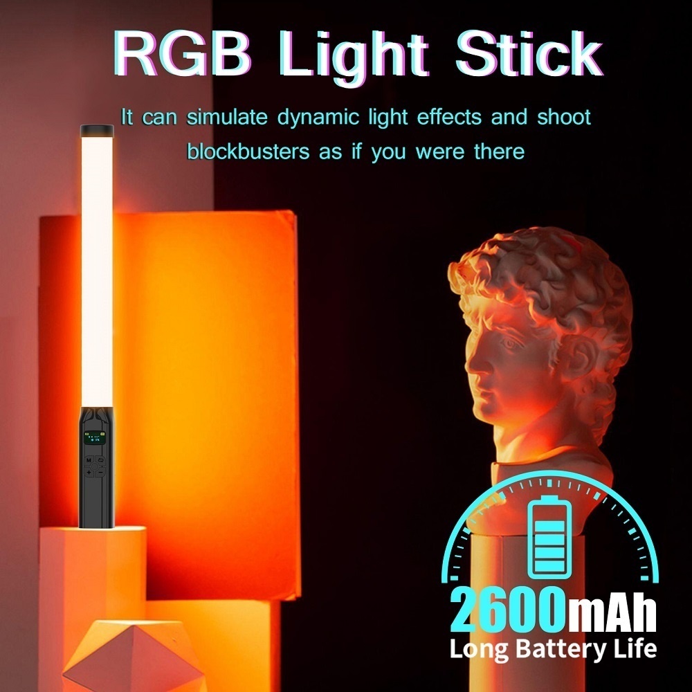 Varita de luz RGB de 50CM, man - Photography Lighting Youtube reseña y precio