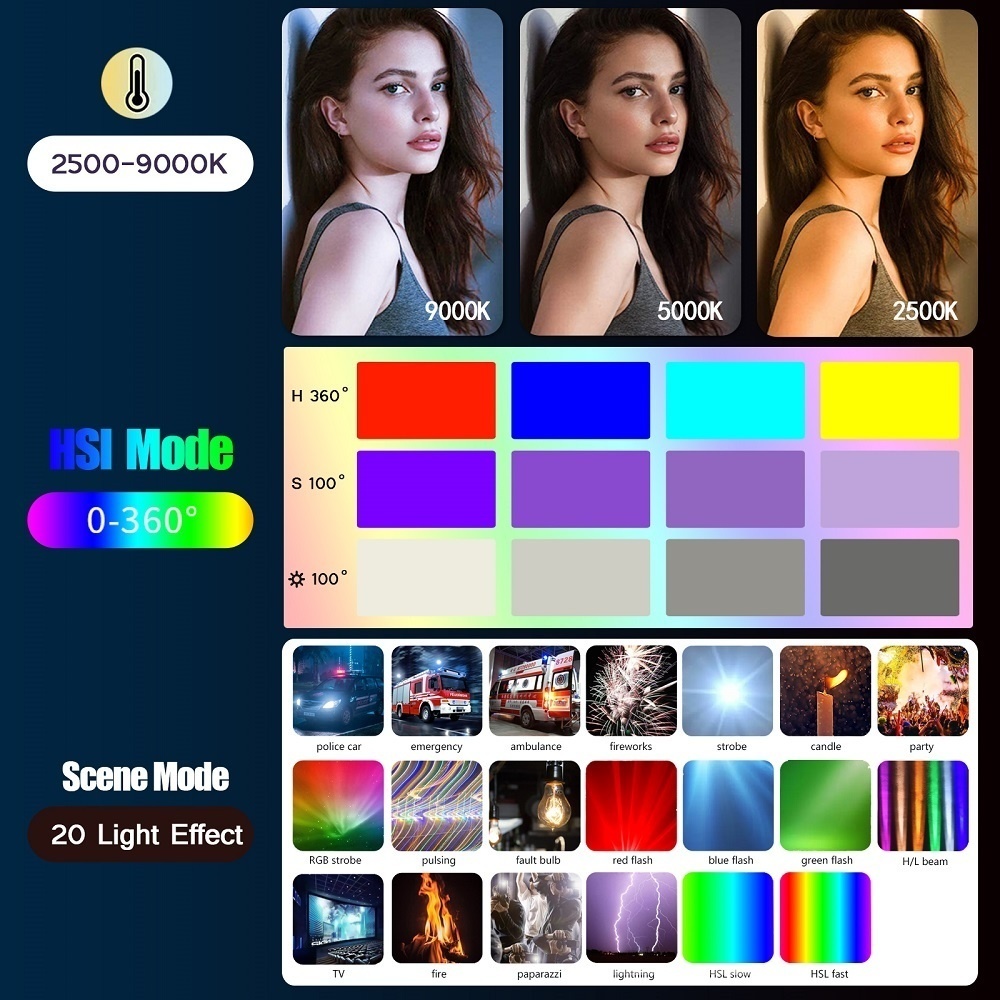 Varita de luz RGB de 50CM, man - Photography Lighting Youtube reseña y precio