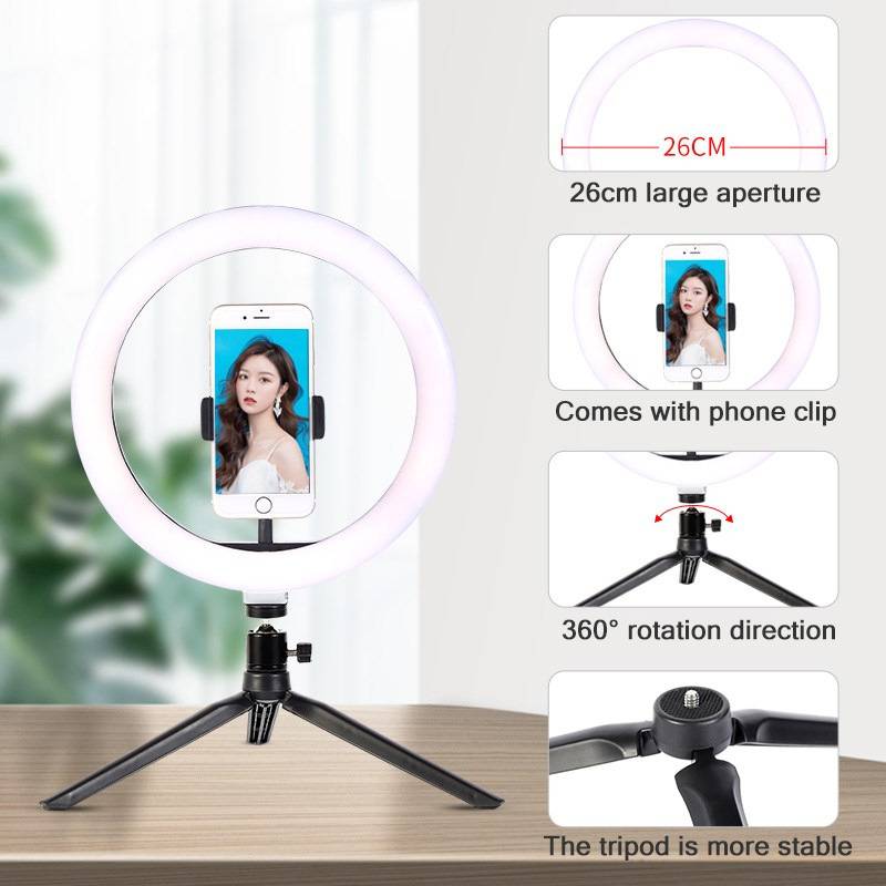 Anillo Led de 26cm y 10 pulgad - Photography Video Lighting Kit reseña y precio
