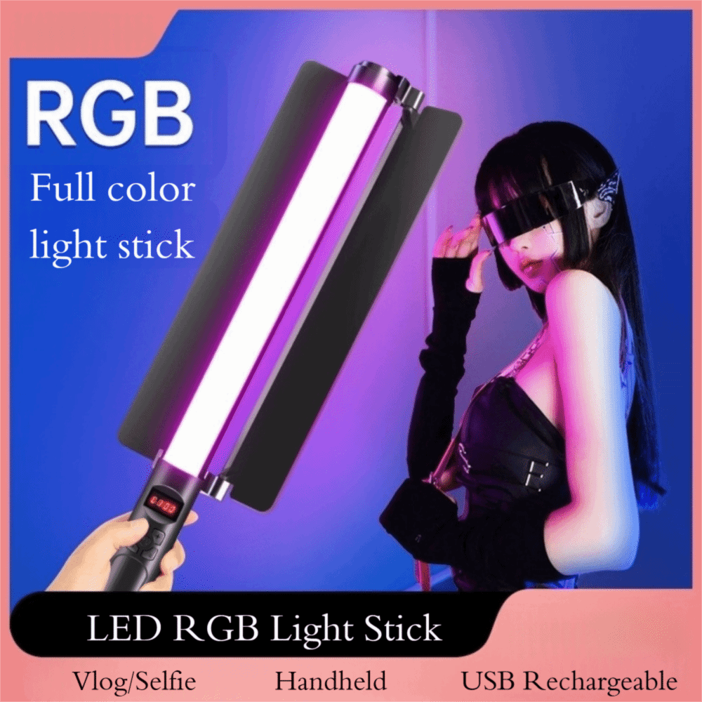 Barra de luz LED RGB de mano,  - Photography Lighting Stick reseña y precio