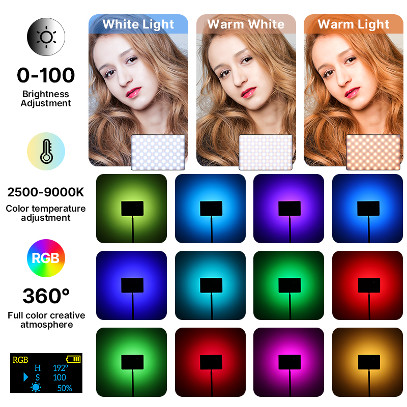 Ulanzi LT003 15W RGB luz de ví - Photography Lighting Styles reseña y precio