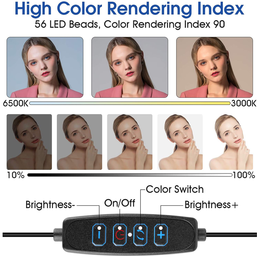 Luz LED de video de 16 cm con  - Photography Lighting Youtube reseña y precio