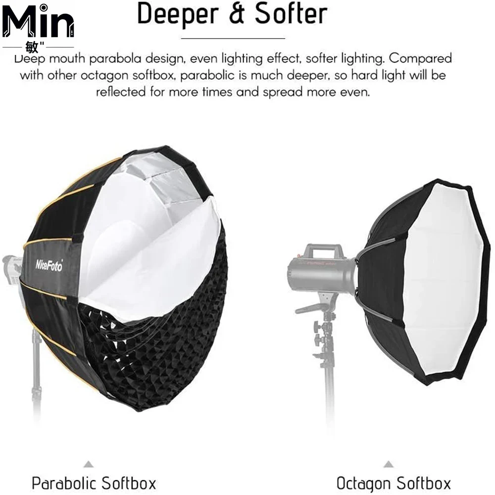 Softbox Parabólico Plegable de - Photography Umbrella Lighting Setup reseña y precio