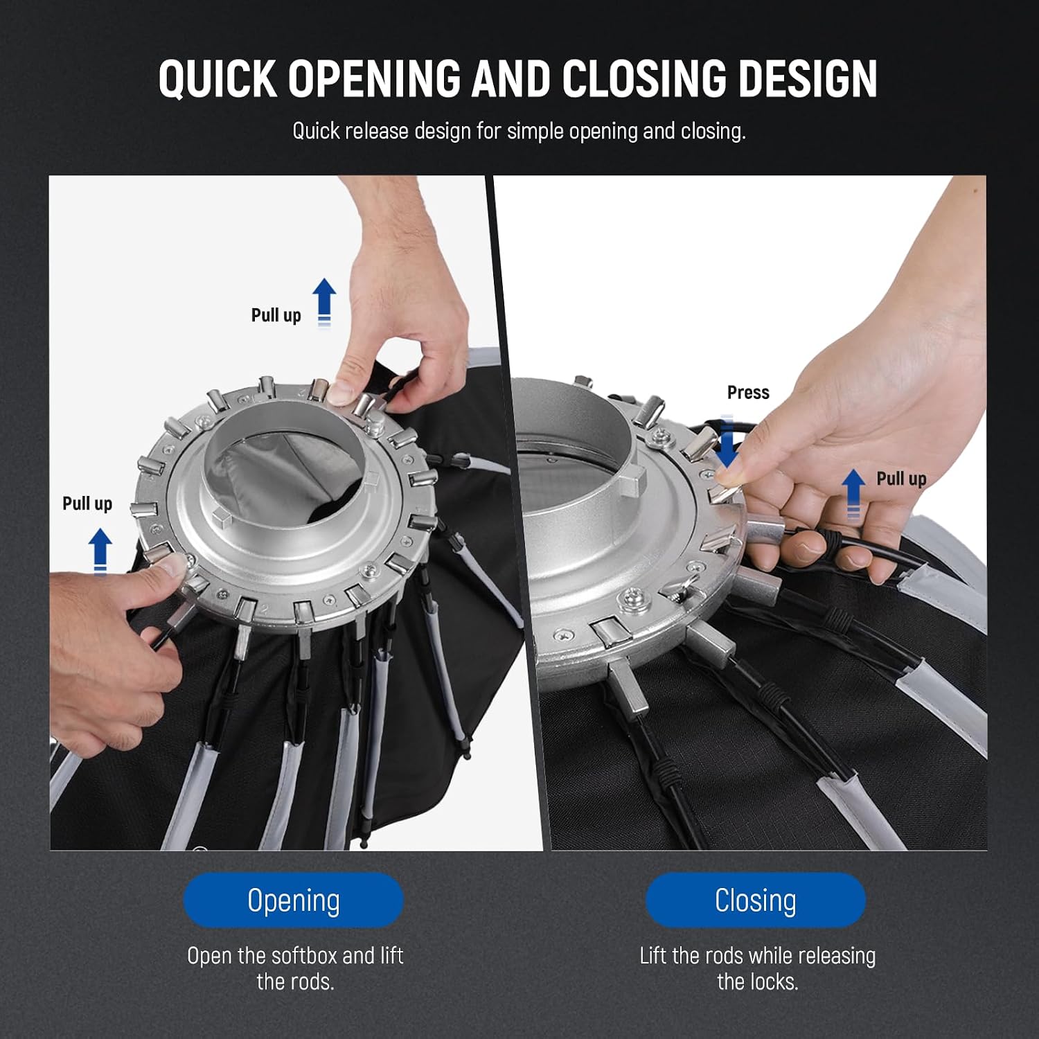 Softbox Parabólico con Montura - Photography Video Lighting Kit reseña y precio