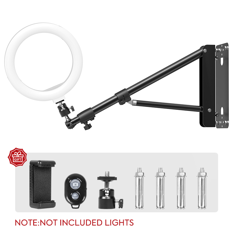 Soporte de luz de brazo de sop - Photography Lighting Wall reseña y precio
