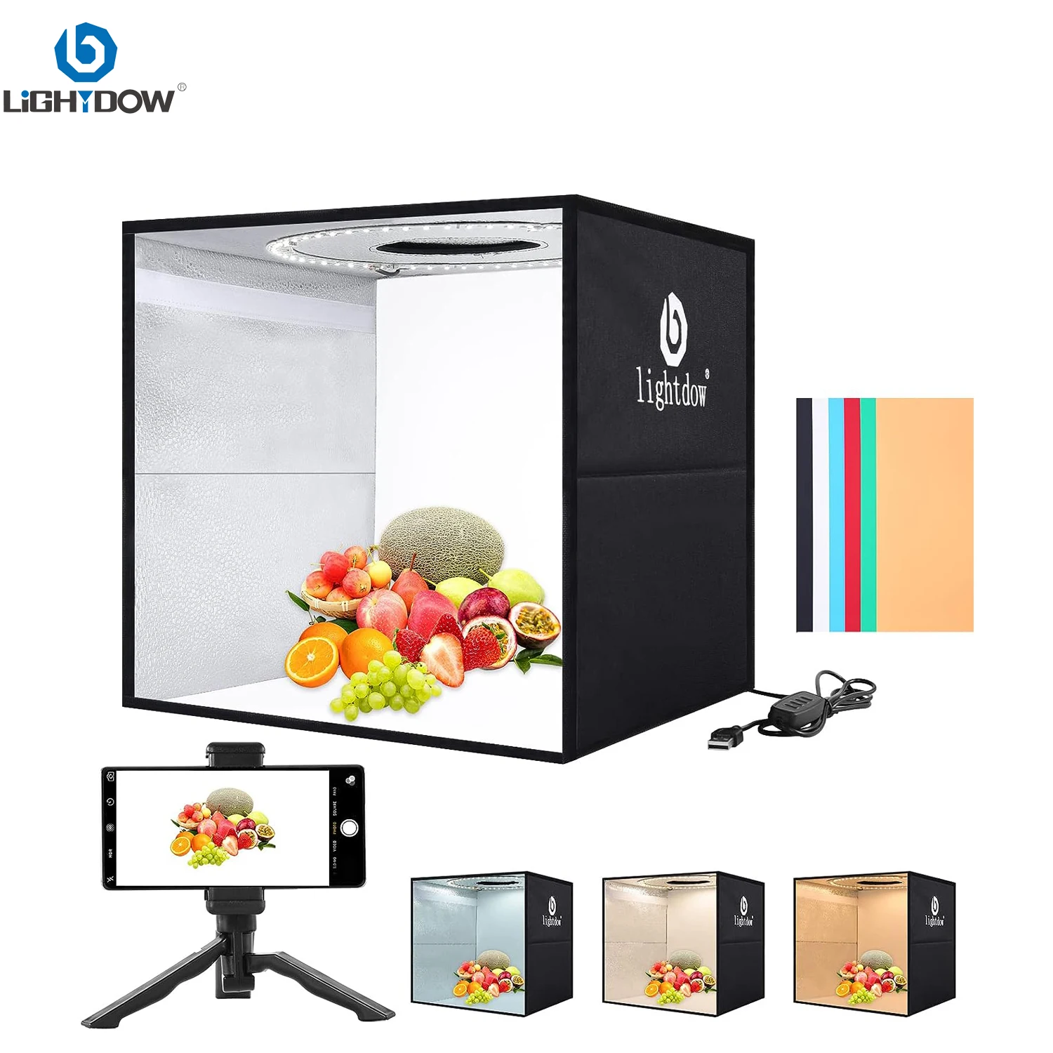 Lightdow-caja de fotos regulab - Photography Video Lighting Kit reseña y precio