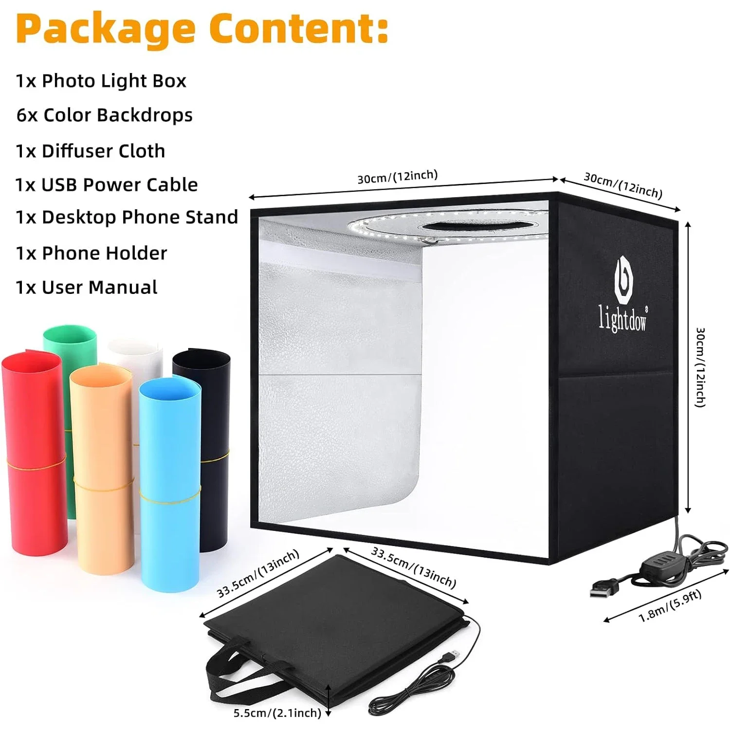 Lightdow-caja de fotos regulab - Photography Video Lighting Kit reseña y precio